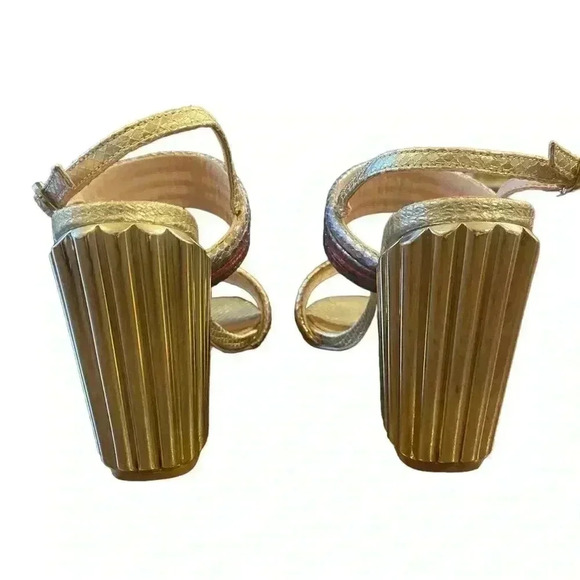 EXÈ MONA COLOR STRAP GOLD HEEL Size 6 (36) - Picture 8 of 11